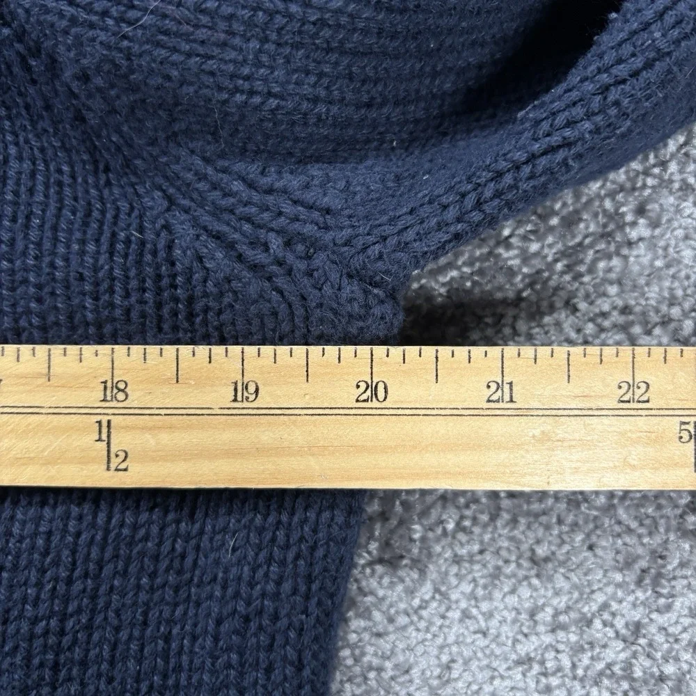 J.Crew 1988 Cotton Rollneck Knit Sweater Mens Small Blue J0782 Oarsman